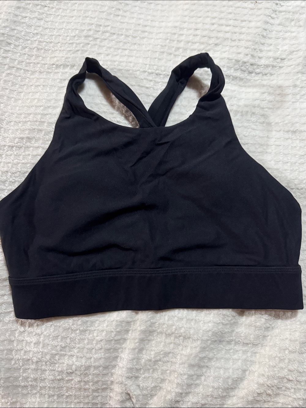 Black Women's High-Neck Sports Bra